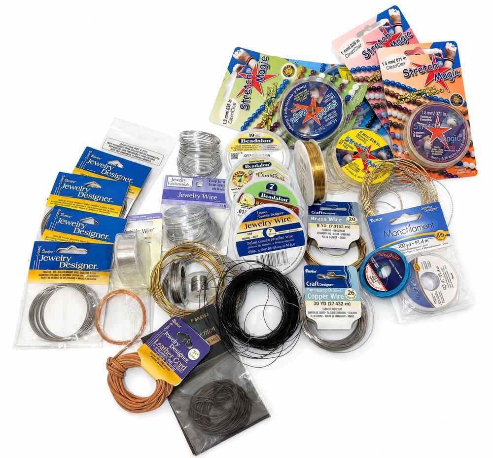 Large Lot Jewelry Making Wire 
Cord Beadalon Darice Stretch Magic Craft Supplies